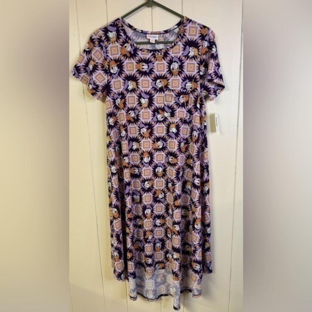 LuLaRoe Disney Carly Donald Duck Dress XS